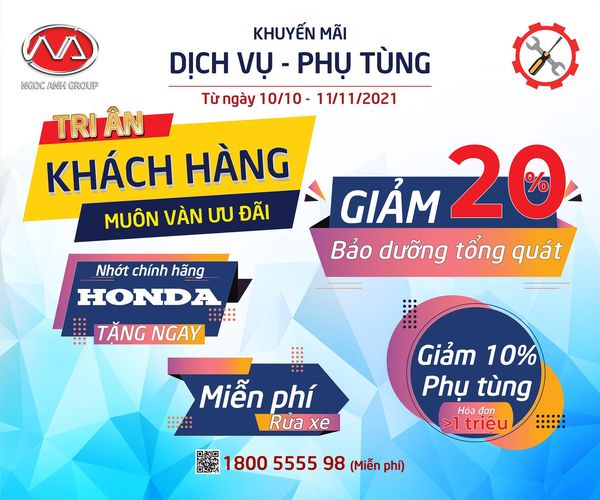 Honda Ngọc Anh Thực Hiện Chương Trình “Tri Ân Khách Hàng – Muôn Vàn Ưu Đãi”