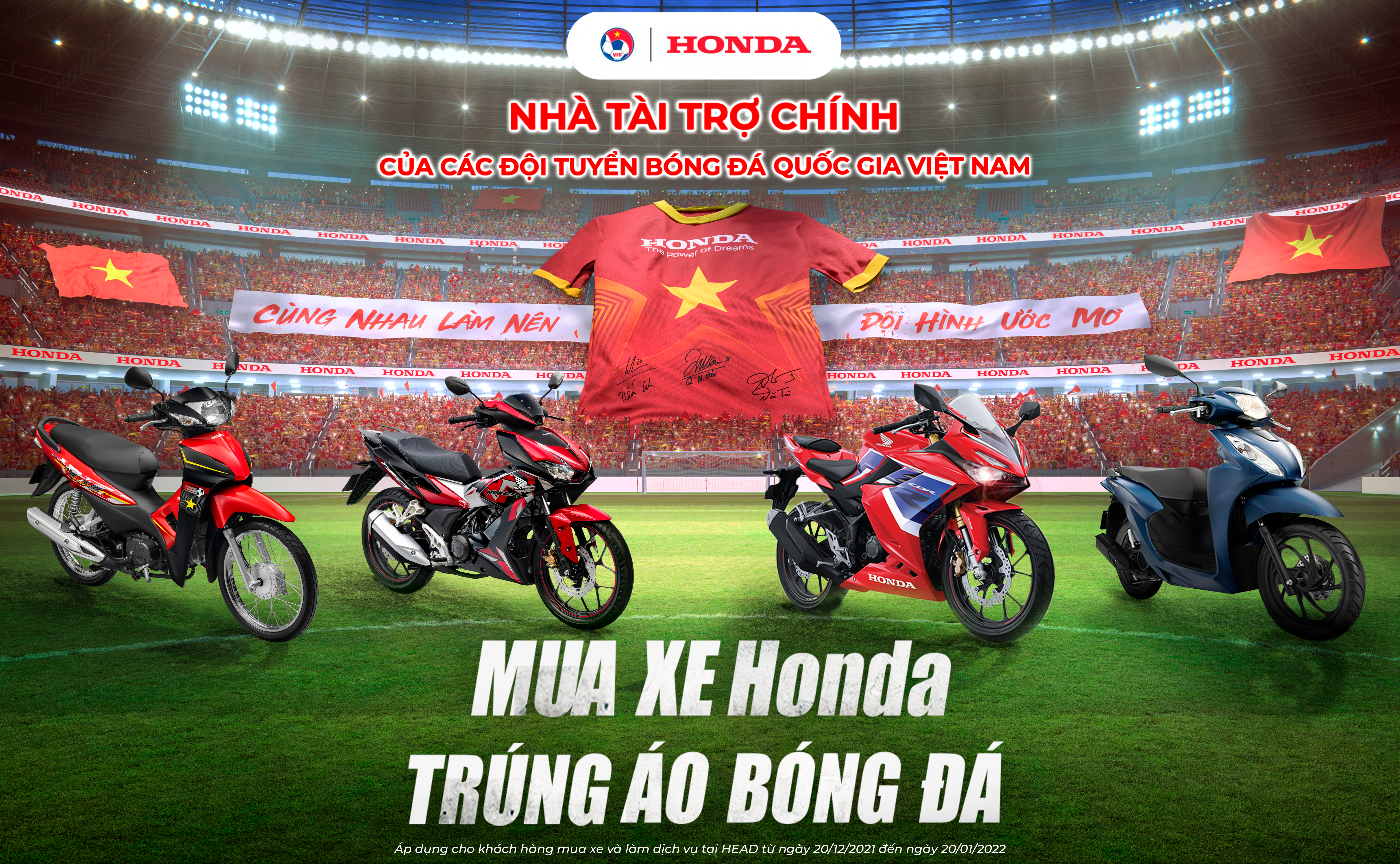 Nhân Đôi Niềm Vui Với Chương Trình Khuyến Mãi Hấp Dẫn ‘Mua Xe Honda – Trúng Áo Bóng Đá’