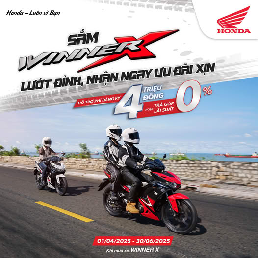 Honda Việt Nam tiếp lửa đam mê với chương trình khuyến mại “Ưu đãi đỉnh – Định chất X” dành riêng cho dòng sản phẩm Honda Winner X