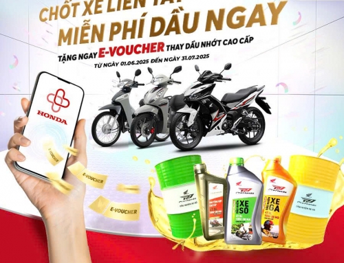 Honda Việt Nam triển khai chương trình khuyến mại “Chốt xế liền tay, miễn phí dầu ngay”