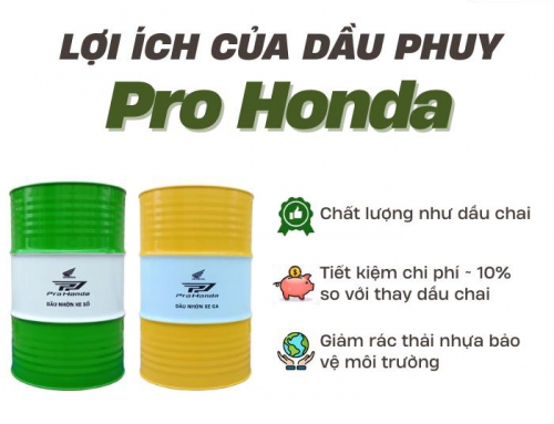 Dầu nhờn Pro Honda giải pháp thông minh cho động cơ – Hành động xanh cho môi trường